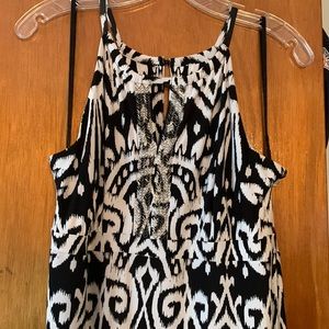 Black and whit print Maxi Dress